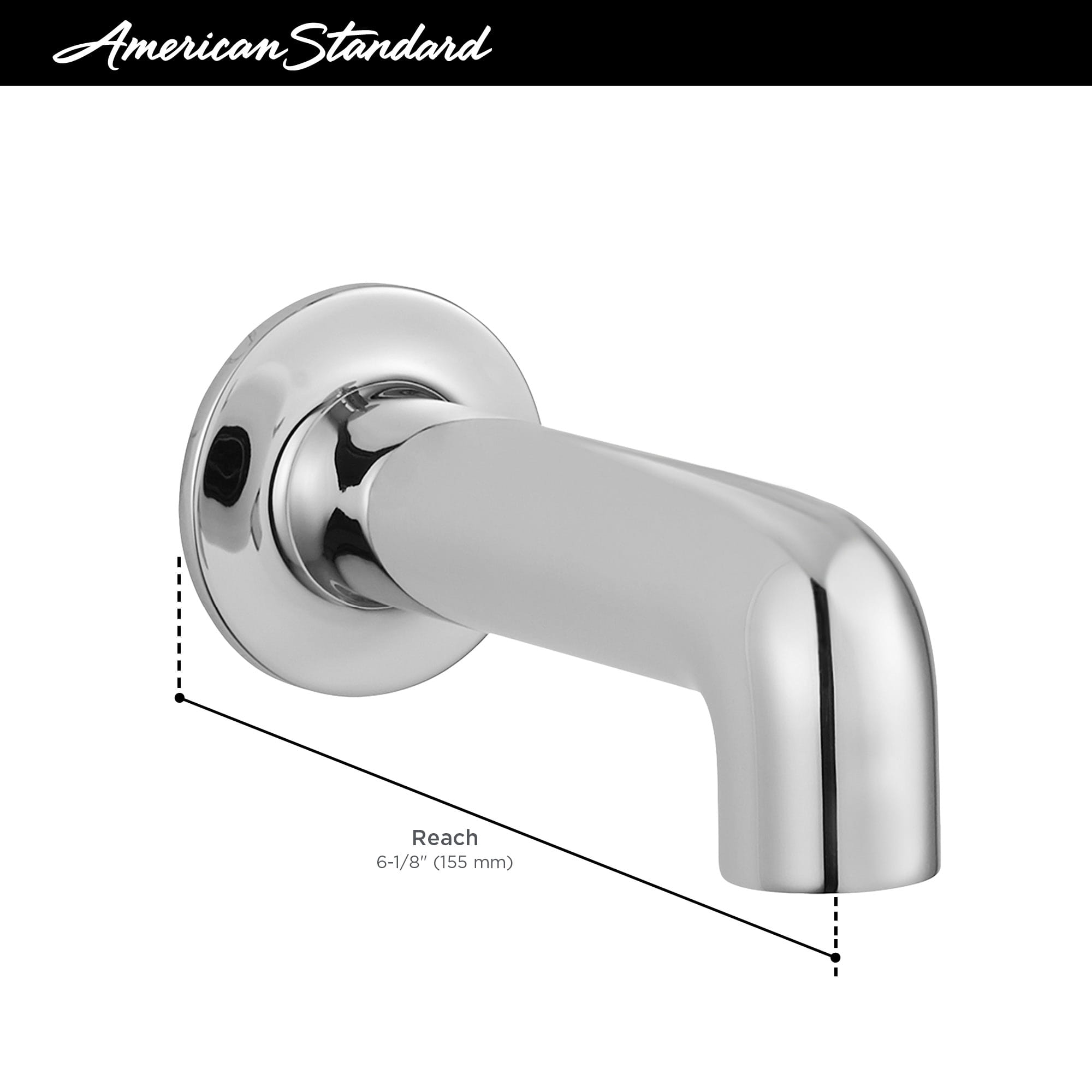 Studio S 6 Inch IPS Non Diverter Tub Spout BRUSHED NICKEL